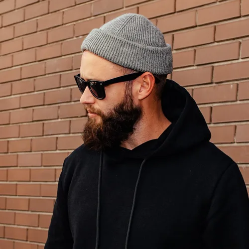 Vista 2 de Ryobens Swag. - Gorro de lana para hombre y mujer, gorro tejido para invierno.