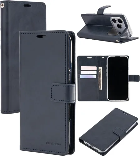 Vista 17 de GOOSPERY Blue Moon Wallet para Samsung Galaxy Note 8 Case (2017) Funda de cuero con tapa (Negro)