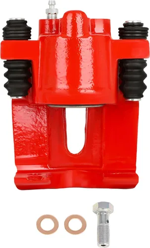 Vista 30 de SCITOO Pinza de freno trasera izquierda sin soporte 18-4678 rojo compatible para Ford 1997-2004 para Lincoln 1998-2010