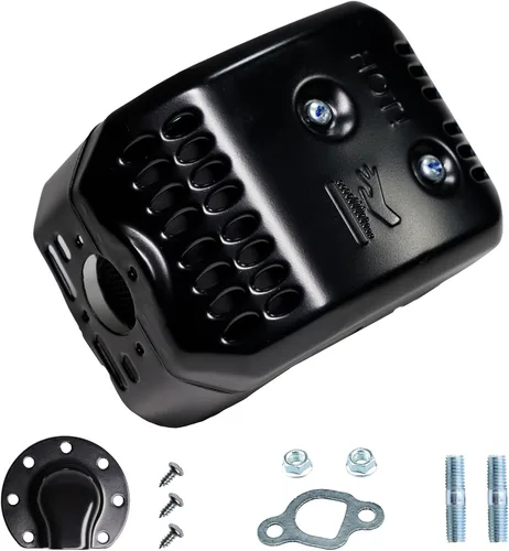 Vista 2 de JMCHstore Silenciador de escape OEM mejorado con deflector para Harbor Freight Predator 212 69730 60363 Bomba de agua del motor, astilladora