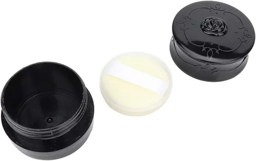 Vista 3 de Contenedor de polvo de maquillaje con tapa de recipientes de tamiz, contenedor de polvo de maquillaje vacío y suelto con botella de viaje de esponja