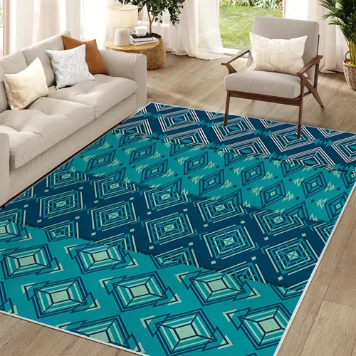 Vista 2 de Aztec 2x3 Area Rugs for Living Room Washable Non Slip - Rustic Carpet Low Pile Soft - Abstract Rug for Bedroom Dining Room Kitchen Entryway Indoor