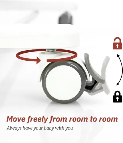 Vista 6 de VaVaSoo Moisés mecedor para bebé, moisés eléctrico automático junto a la cama, durmiente junto a la cama para bebé de 5 alturas ajustables