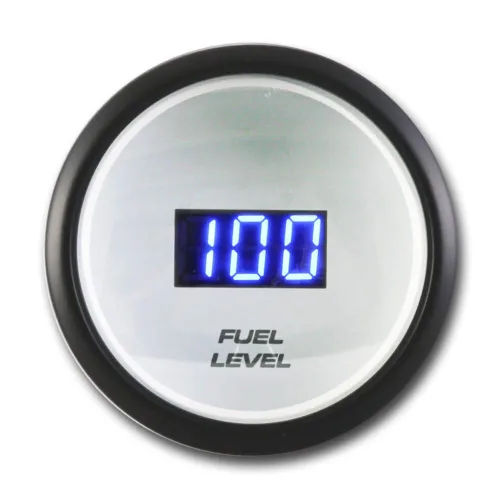 Vista 9 de MOTOR METER RACING MGS Series 2.047 in 2-1/16" Medidor digital de nivel de combustible 240-33 ohmios esfera negra pantalla LED azul 12/24 voltios