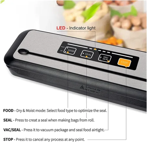 Vista 3 de Household Food Vacuum Sealer Packaging Machine Sous Vide Bags Vacuum Packaging Packer Vacuum Bags for Food Storage T287