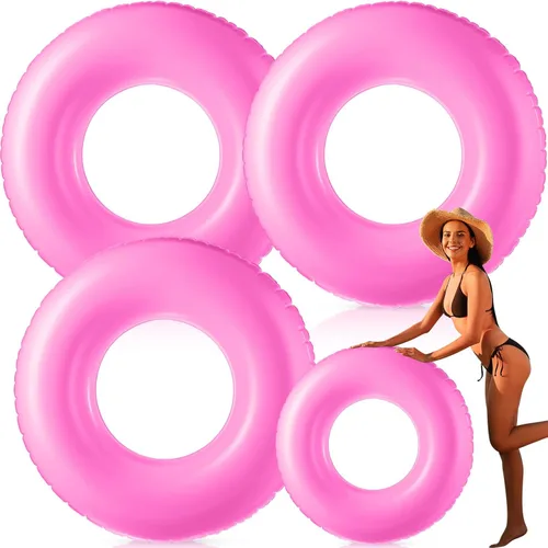 Vista 8 de Gemscream Jumbo Inflatable Pool Float 47.24 Inches Swimming Ring Pool Floats White Inflatable Float Tube for Adult Summer Vacation Beach River