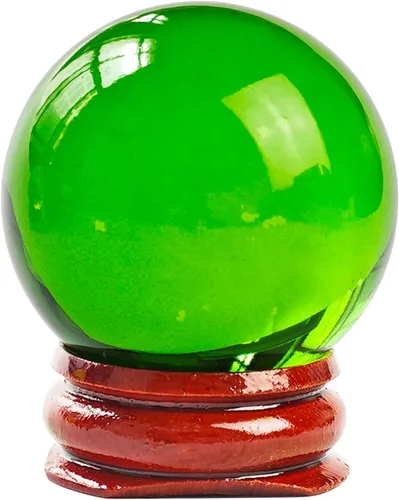 Vista 14 de Feng Shui - Bola de cristal multicolor de 1.575 in, cuentas mágicas naturales raras asiáticas, esfera curativa, globo de cuarzo, bolas de fotografía