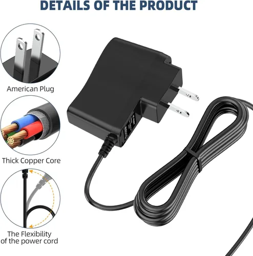 Vista 4 de 5V 0.6A AC DC adaptador cargador para TP-Link TO50060-2B1 fuente de alimentación 0.138x0.053 in