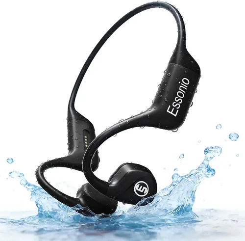 Auriculares de natación de conducción ósea IP68 impermeable 32GB MP3 Negro