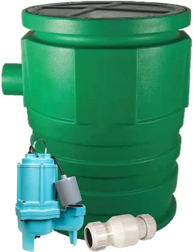Little Giant WCR-9SS 115 Voltios, 4/10 HP, 4800 GPH Sistema Automático de Recolección y Remoción de Agua/Filtración para Exteriores con Bomba de