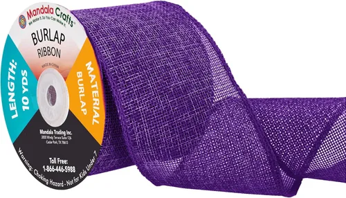 Vista 13 de Mandala Crafts Cinta de arpillera rosa con alambre de 1 pulgada de ancho para manualidades, rollo de 10 yardas de cinta rústica de arpillera