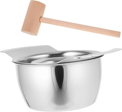 Kichvoe Herramienta removedor de semillas de granada, pelador de granada de cocina con cuenco y martillo abridor de frutas para remoción de 6.88 x