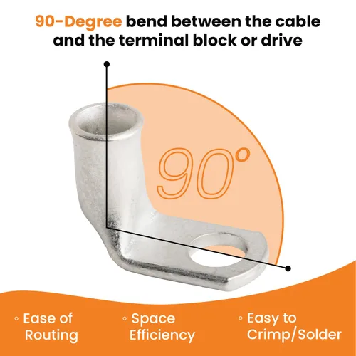 Vista 22 de SELTERM 5 piezas terminales de cable de cobre estañado 1/0 AWG perno de 1/2", extremos de cable de batería, terminales de anillo, conectores