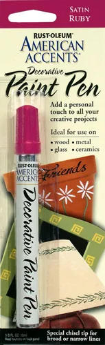 Vista 5 de Rust-Oleum 215123 American Accents - Bolígrafo de pintura decorativa satinada, color negro, 1/3 onzas