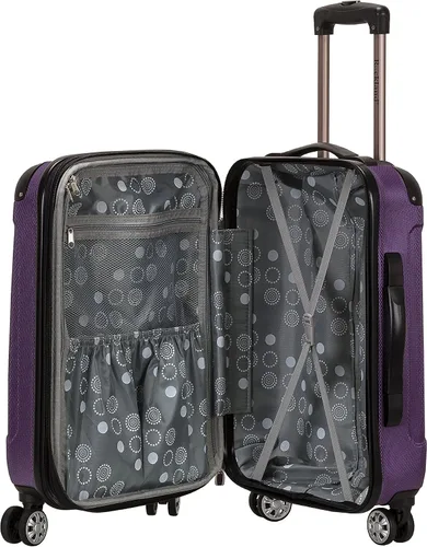 Vista 6 de Rockland London Equipaje con carcasa rígida con ruedas, Púrpura), F1901-PURPLE