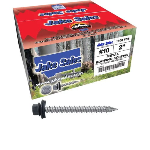 Vista 54 de Brite - Tornillos para techos de metal blanco (10 x 2 unidades), cabezal de arandela hexagonal, arranque automático/roscado, arandela EPDM, 3 x 250