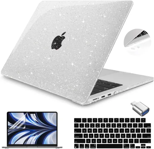 Vista 23 de Teryeefi Compatible con M4 M3 M2 MacBook Air de 15 pulgadas 2024 2023 Funda Modelo A3241 A3114 A2941 con Pantalla Liquid Retina, Cubierta Protectora