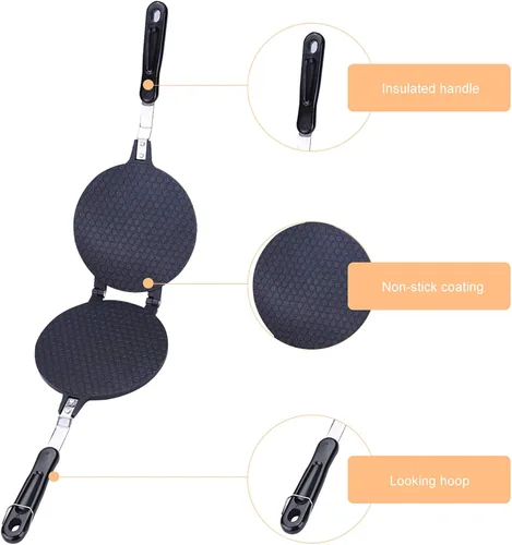 Vista 3 de Máquina para hacer conos de gofres, molde antiadherente para hacer conos de helado, rollo de huevos, para panqueques, tortillas, gofres, pasteles