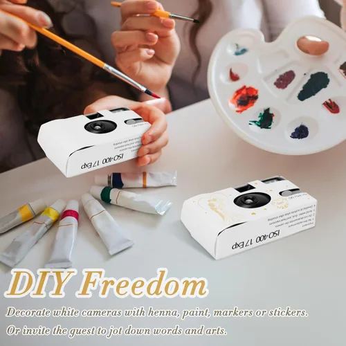Vista 7 de Paquete de 6 cámaras desechables para bodas, película de 35 mm, cámaras de un solo uso con flash, cámaras para una sola ocasión para cumpleaños