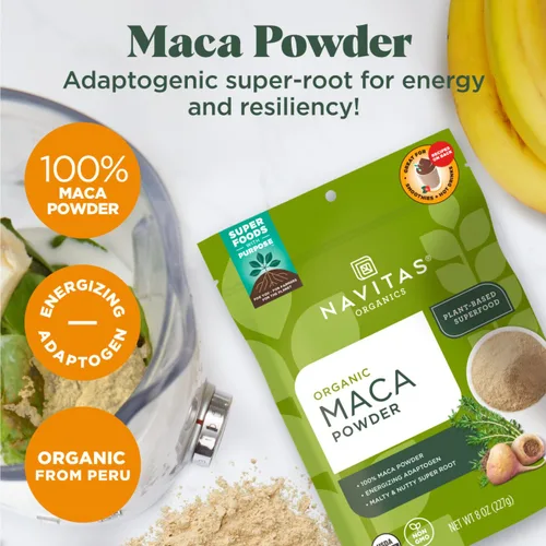Vista 3 de Navitas Naturals maca en polvo orgánica, bolsas de 1 libra