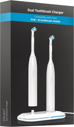 Vista 9 de Galvanox Cargador de cepillo de dientes dual 2 en 1 compatible con cepillos de dientes eléctricos Oral B, repuesto para 3757 - Funciona con modelos