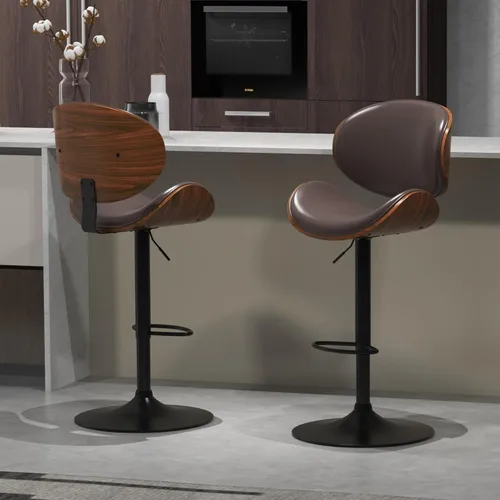 Vista 25 de civama Taburetes de bar 1 pieza para encimera de cocina, sillas de altura de barra ajustable, taburetes de bar giratorios modernos con asiento