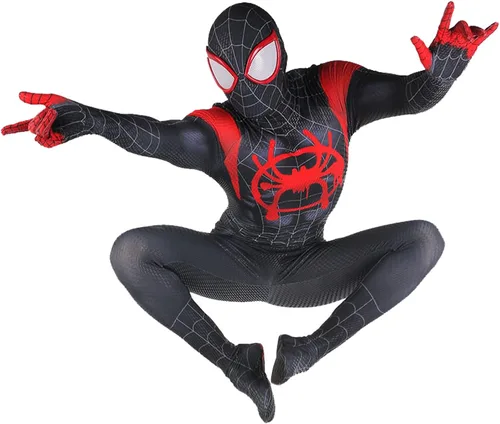 Vista 4 de DAMEZZ Disfraz de superhéroes para adultosniños, de elastano, para cosplay, traje Zentai para Halloween