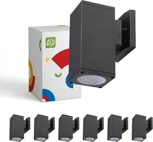 Vista 20 de ASD Lámpara de pared cuadrada para exteriores de 1 luz, enchufe de bombilla E26 de 60 W, 120 V, ETL, cilindro hacia arriba, luces LED