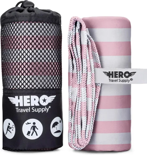 Vista 9 de Toalla de Microfibra Hero, Camping, Playa, Gimnasio - 24 X 48 pulgadas (Incluye Toallita de Regalo)