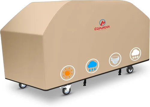 Vista 13 de Comnova - Cubierta de parrilla para parrilla Blackstone de 22 pulgadas y 17 pulgadas con capucha y soporte, cubierta de parrilla plana 600D