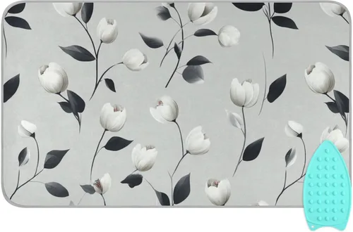 Vista 45 de Alfombrilla de planchar portátil para planchar, manta de planchar para mesa, resistente al calor, doble cara, para viajes, grande, 47.2 x 27.6