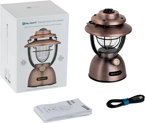 Vista 9 de OLIGHT Olantern Classic 2 Pro - Linterna de campamento con control de aplicación, linterna LED recargable de 300 lúmenes con fuentes de luz duales