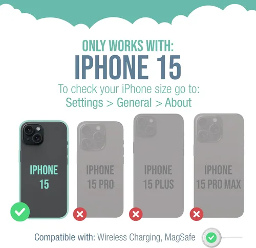 Vista 5 de Smartish® - Funda magnética para iPhone 15, Gripmunk compatible con MagSafe [ligera + protectora], funda de agarre delgada con forro de microfibra
