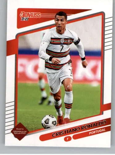2021-22 Donruss Camino a Qatar #116 Cristiano Ronaldo Portugal Tarjeta Oficial de Fútbol en Estado Bruto (NM o Mejor)