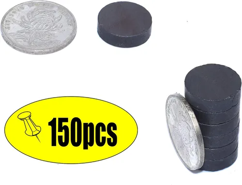 Vista 3 de FGen 150pcs potente imán de cerámica 0.709 in redondo imán disco refrigerador - para manualidades