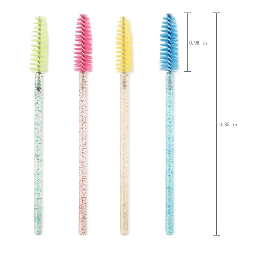 Vista 3 de i-Laesh Palitos de rímel de cristal, cepillos desechables de pestañas para extensiones de pestañas, herramienta de maquillaje de pestañas, paquete