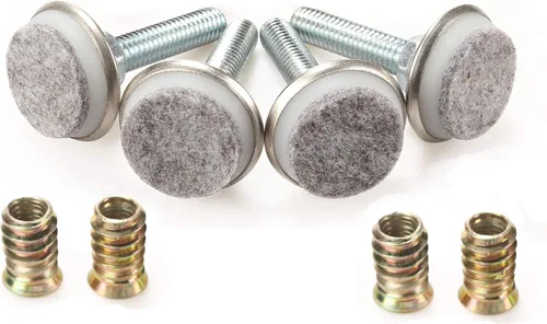 Vista 4 de Niveladores de muebles – Patas de nivelación ajustables para mesas, sillas, armarios – Base de 1.35 pulgadas de diámetro con 4 almohadillas