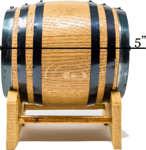 Vista 4 de Barriles de envejecimiento de roble blanco americano auténtico grabado (1 litro) - Barriles de envejecimiento de madera nuevos para whisky, bourbon