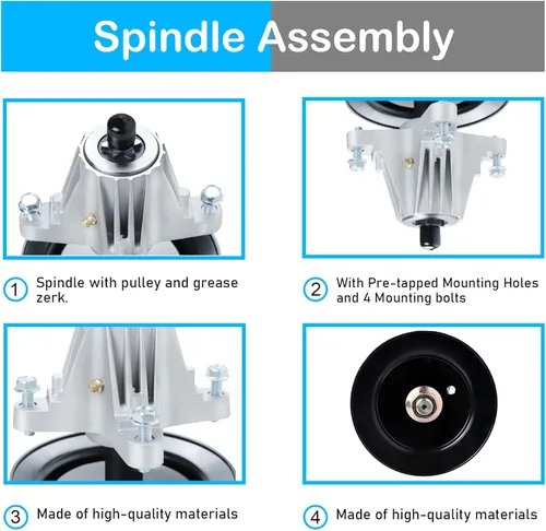 Vista 4 de 918-04822b Conjunto de husillo compatible con cubiertas de 42 pulgadas para Cub Cadet/MTD/Troy-Bilt LT2000 LTX1040 LTX1042 LTX1045 RZT-42
