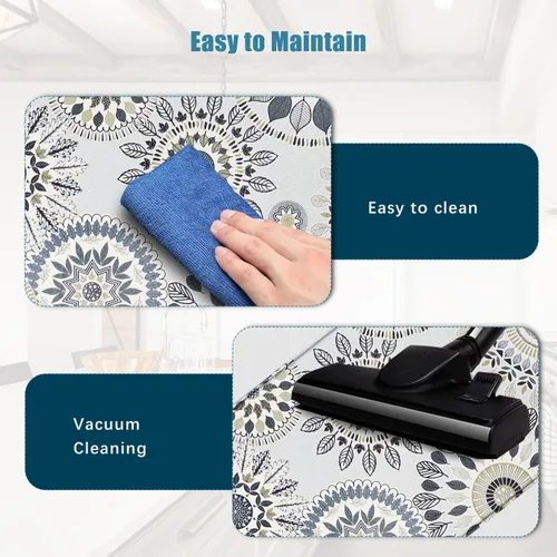 Vista 6 de Juego de alfombras de cocina Sofort de 2 piezas, antifatiga, para el suelo, alfombras de cocina antideslizantes e impermeables, alfombras cómodas