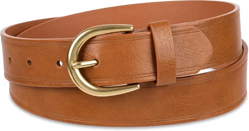 Vista 2 de Tienda Essentials Cinturón vaquero con borde crudo para mujer