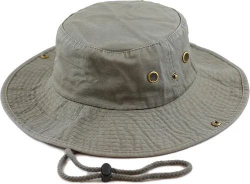 Vista 17 de The Hat Depot - Sombrero de safari, de algodón lavado a la piedra, de ala ancha, plegable, doble cara y sombrero de pesca