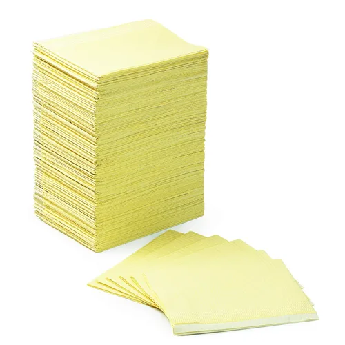 Vista 10 de JMU Paquete de 125 baberos dentales, baberos dentales desechables de 3 capas, impermeables, para pacientes, cubiertas de bandeja 13" x 18" verde