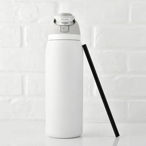 Vista 7 de ALINK Pajitas de repuesto para botella de agua aislada Owala FreeSip de 32 onzas y 24 onzas, paquete de 6 popotes de plástico negro reutilizables