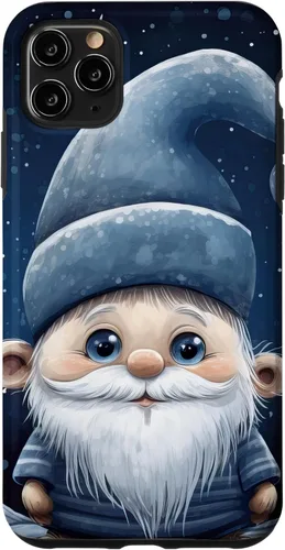 Vista 13 de iPhone 16 Funny Winter Gnome For Christmas Cute Xmas Snowflake Pattern Case