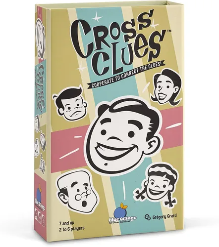 Blue Orange Juegos Cross Clues- Nuevo juego de fiesta familiar cooperativo para 2 a 6 jugadores. Recomendado para edades de 7 años en adelante
