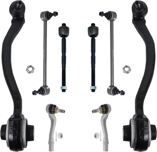 Vista 84 de Detroit Axle - Kit de ocho piezas - brazos de control de suspensión inferior delantero y trasero con juntas de bolas, extremos de barras