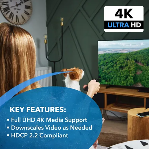 Vista 8 de OREI Conmutador/divisor de matriz HDMI 4K 4 x 4, (4 entradas, 4 salidas) con control remoto compatible con UltraHD 4K @60Hz 4:4:4, HDR, YUV, HDMI
