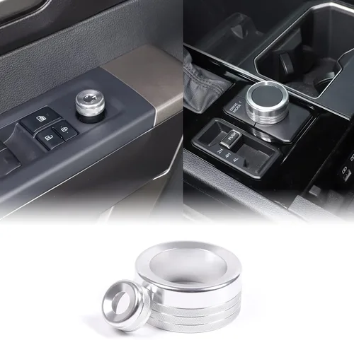 Vista 14 de Modo de Conducción para Coche y Ajuste de Espejo Retrovisor Compatible con Toyota Tundra/Sequoia 2022-2025+, Anillo de Adorno para Botón