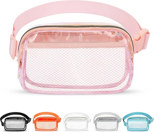 Vista 34 de VOROLO Riñonera para mujeres y hombres, bolsa cruzada, bolsa de cinturón con correa ajustable, Magenta, Talla única